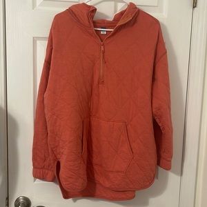 Old navy quilted quarter zip hoodie